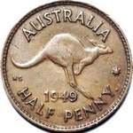 1949 Australian halfpenny