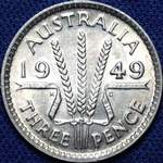 1949 Australian threepence