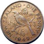 1949 New Zealand penny