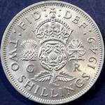 1949 UK florin value, George VI