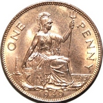 1949 UK penny value, George VI