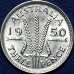 1950 Australian threepence