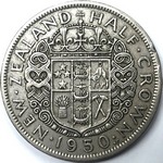 1950 New Zealand half crown value