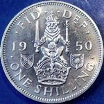 1950 UK shilling value, George VI, Scottish reverse