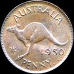 1950 Y. Australian penny
