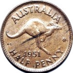 1951 Australian halfpenny