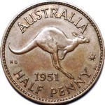 1951 pl Australian halfpenny