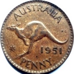1951 Y. Australian penny