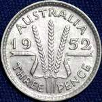 1952 Australian threepence