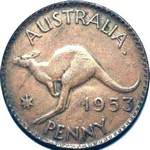 1953 A. Australian penny value