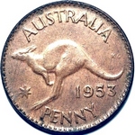 1953 (m) Australian penny value
