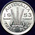 1953 Australian threepence