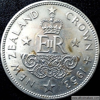 1953 New Zealand crown reverse, Coronation commemorative