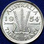 1954 Australian threepence