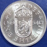 1954 UK shilling value, Elizabeth II, Scottish reverse