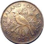 1955 New Zealand penny