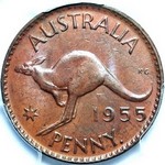 1955 Y. Australian penny value