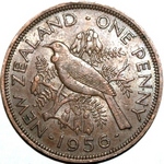 1956 New Zealand penny