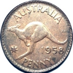 1958 Australian penny