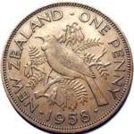 1958 New Zealand penny
