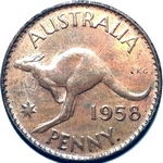 1958 Y. Australian penny