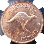 1959 Australian halfpenny value