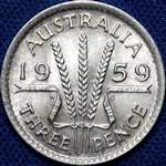 1959 Australian threepence