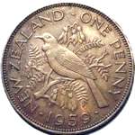 1959 New Zealand penny