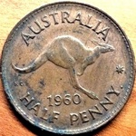 1960 Australian halfpenny value