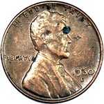 1960 D US penny, Lincoln memorial, large date