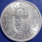 1960 UK shilling value, Elizabeth II, Scottish reverse