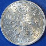 1960 UK sixpence value, Elizabeth II