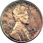 1961 D US penny, Lincoln memorial