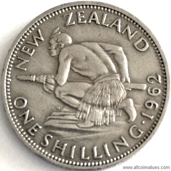 1962 New Zealand shilling reverse