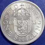 1962 UK shilling value, Elizabeth II, Scottish reverse