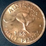 1963 Australian halfpenny value