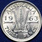 1963 Australian threepence