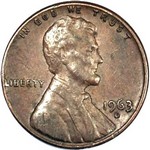 1963 D US penny, Lincoln memorial
