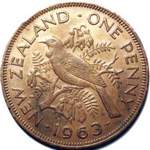 1963 New Zealand penny