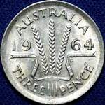 1964 Australian threepence