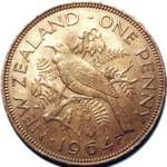 1964 New Zealand penny