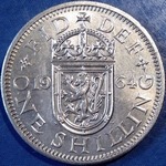 1964 UK shilling value, Elizabeth II, Scottish reverse
