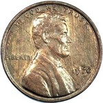 1970 P US penny, Lincoln memorial