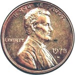1978 D US penny, Lincoln memorial