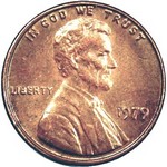1979 P US penny, Lincoln memorial