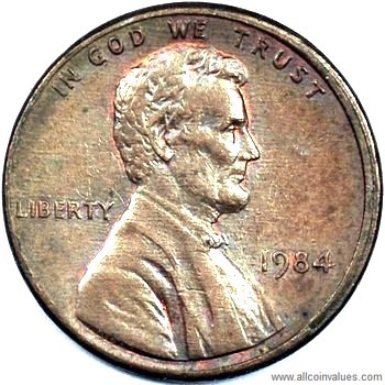 1984 1 cent unc coin 