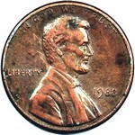 1988 P US penny, Lincoln memorial