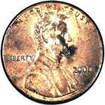 2000 P US penny, Lincoln memorial