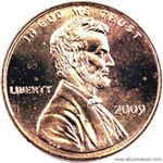 Lincoln bicentennial US 1 cent (penny) values