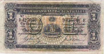 Australian Cerutty / Collins one pound banknote values